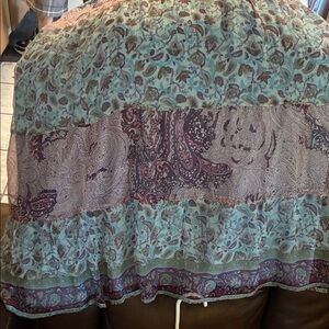 Floral and Paisley Patterned Skirt